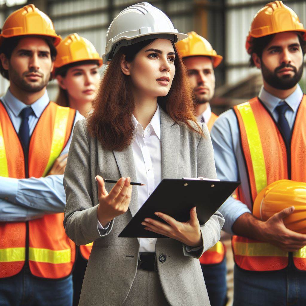 group of employees undergoing safety training